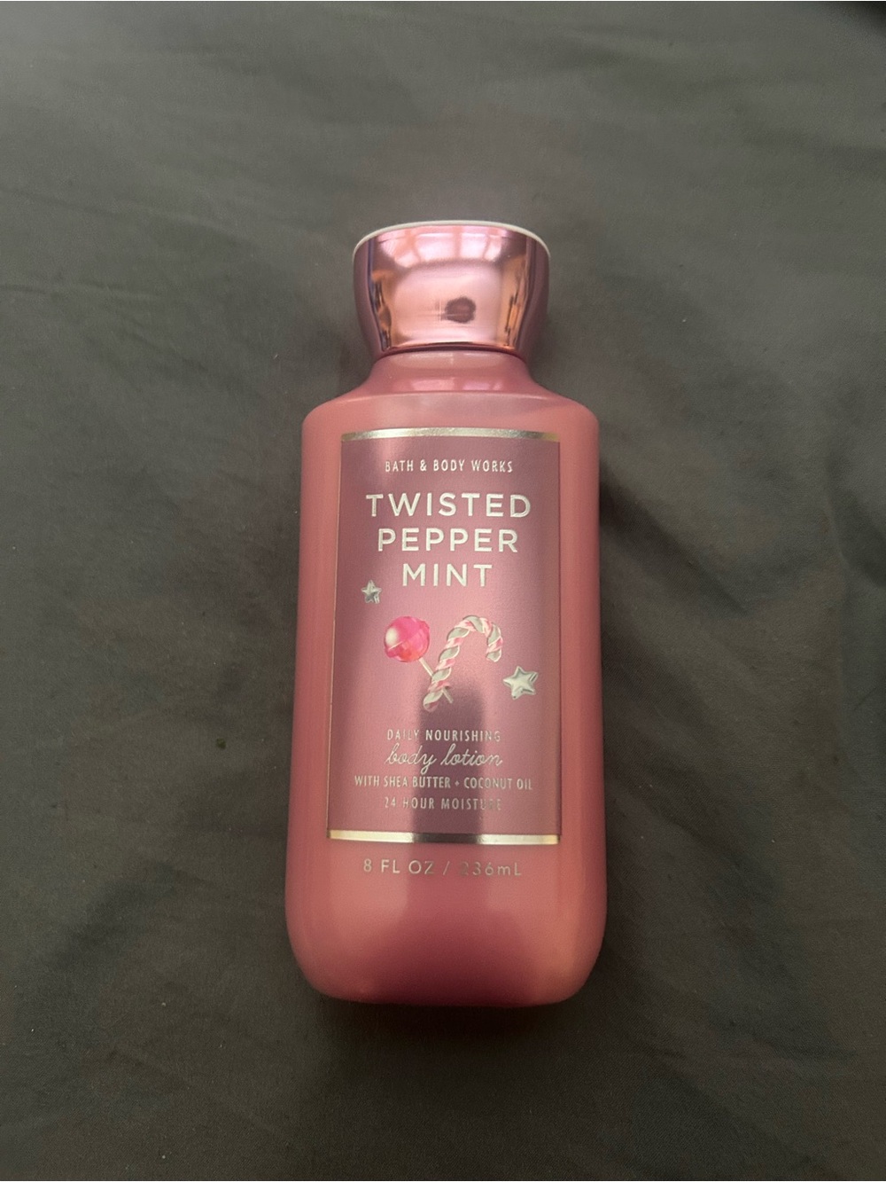 Bath & Body Works Twisted Peppermint Body Lotion - Rose Pink